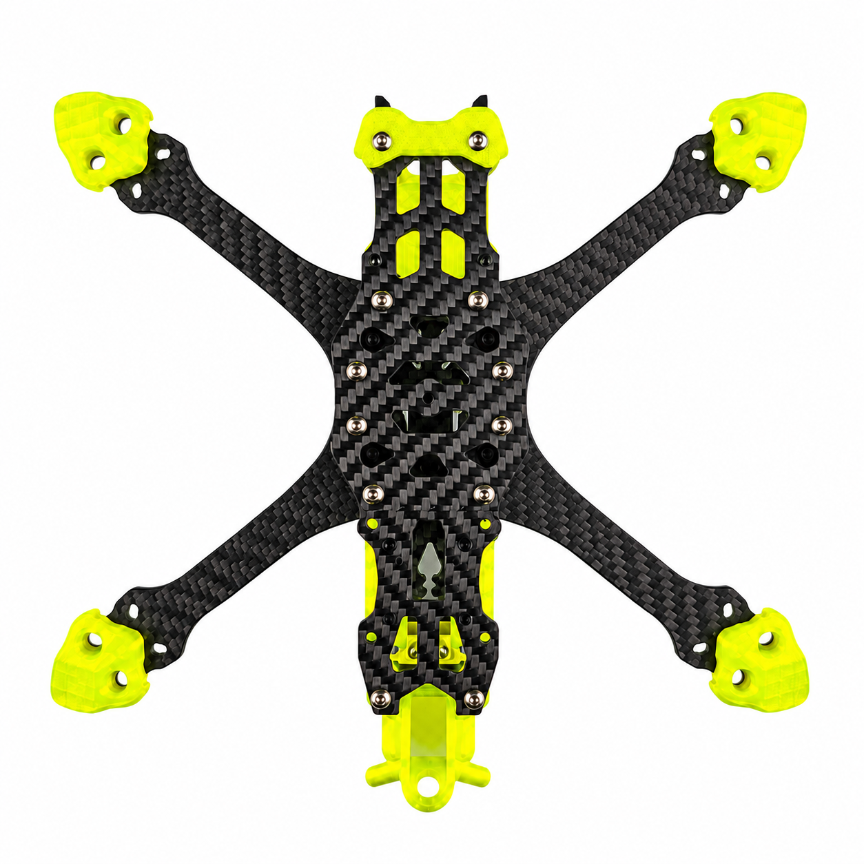 Mark5 V2 5 Inch Carbon Fiber O4 Pro FPV Drone Frame with 3D Printed Parts - Leamon Yellow