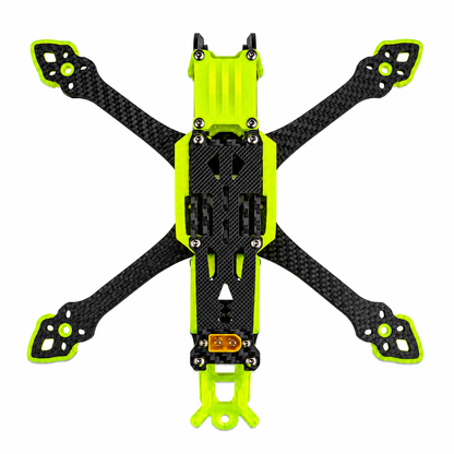 Mark5 V2 5 Inch Carbon Fiber O4 Pro FPV Drone Frame with 3D Printed Parts - Leamon Yellow