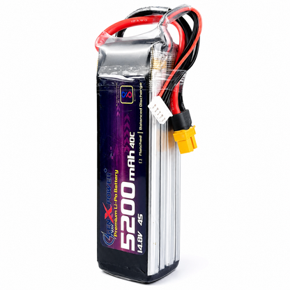 GenX 14.8V 5200mAh 4S 40C Premium Lithium Polymer Battery Pack