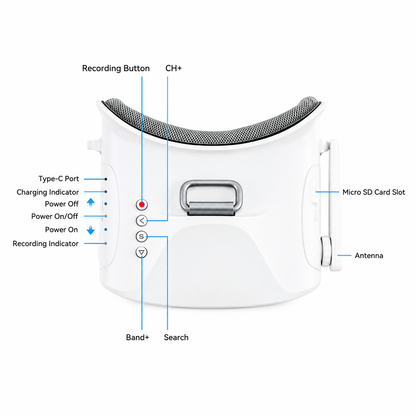 BetaFPV VR03 FPV Goggles with DVR Recording & 5.8GHz Receiver