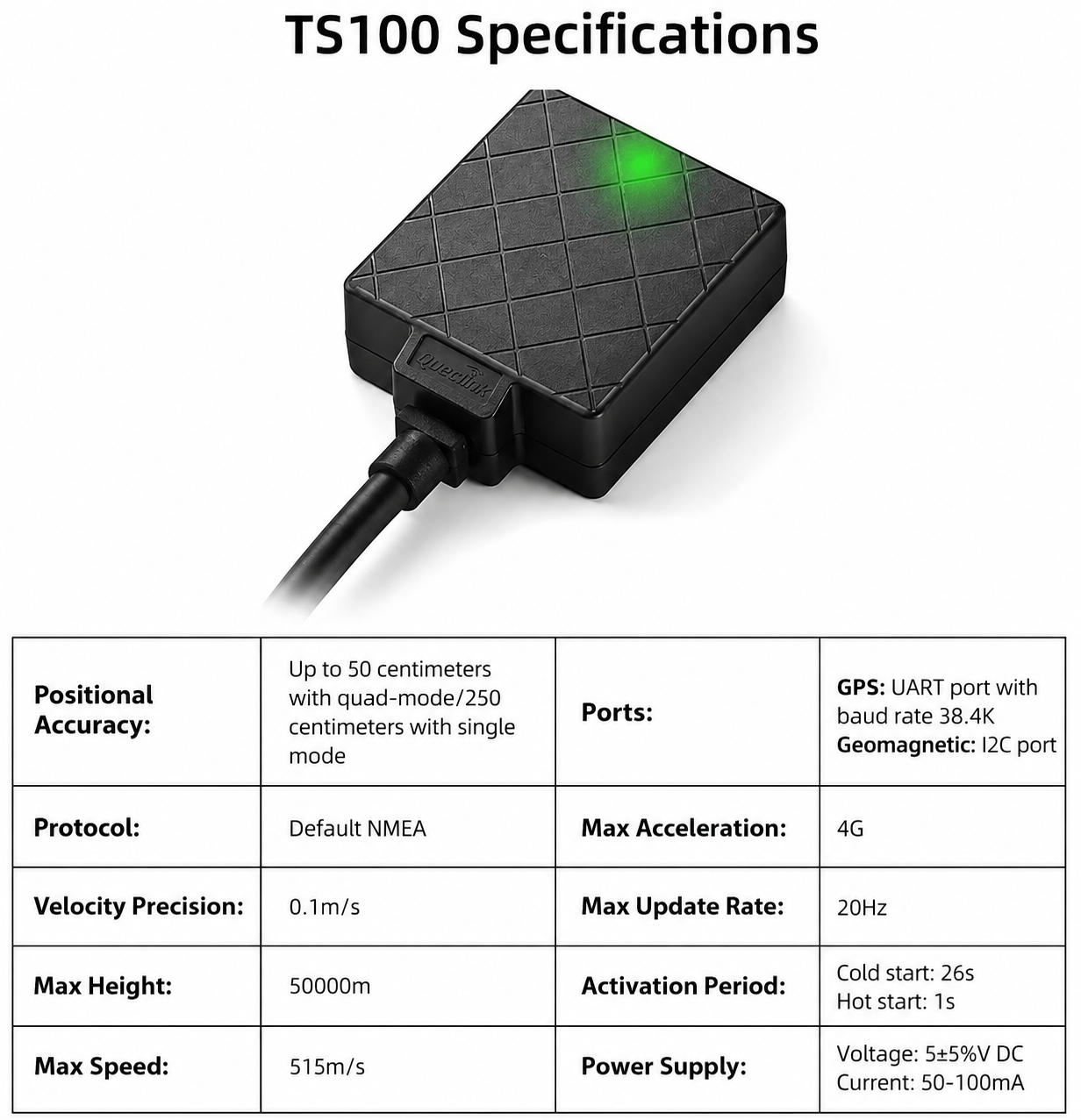 Radiolink TS100 Mini GPS Module for FPV Drones and UAVs