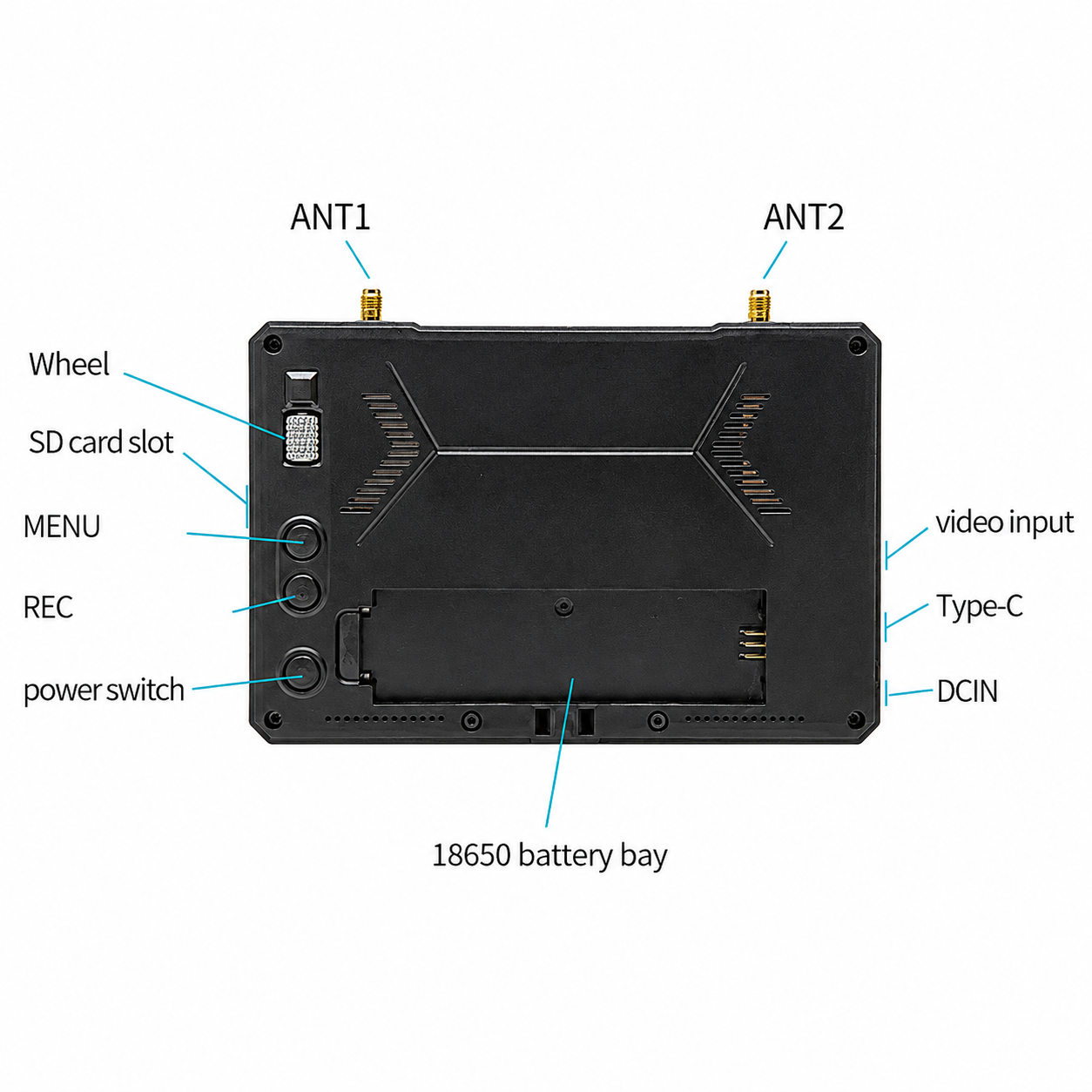 SKYZONE M5 FPV Monitor with DVR 5.8GHz SteadyView Receiver