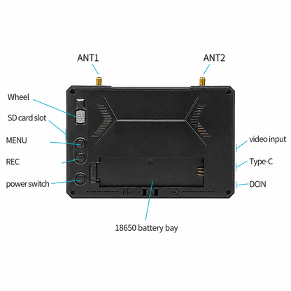 SKYZONE M5 FPV Monitor with DVR 5.8GHz SteadyView Receiver