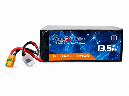 GenX Pro+ Solid State 14.8V 4S 13500mah 7C Premium Lithium Ion Solid State Rechargeable Battery 350wh/kg