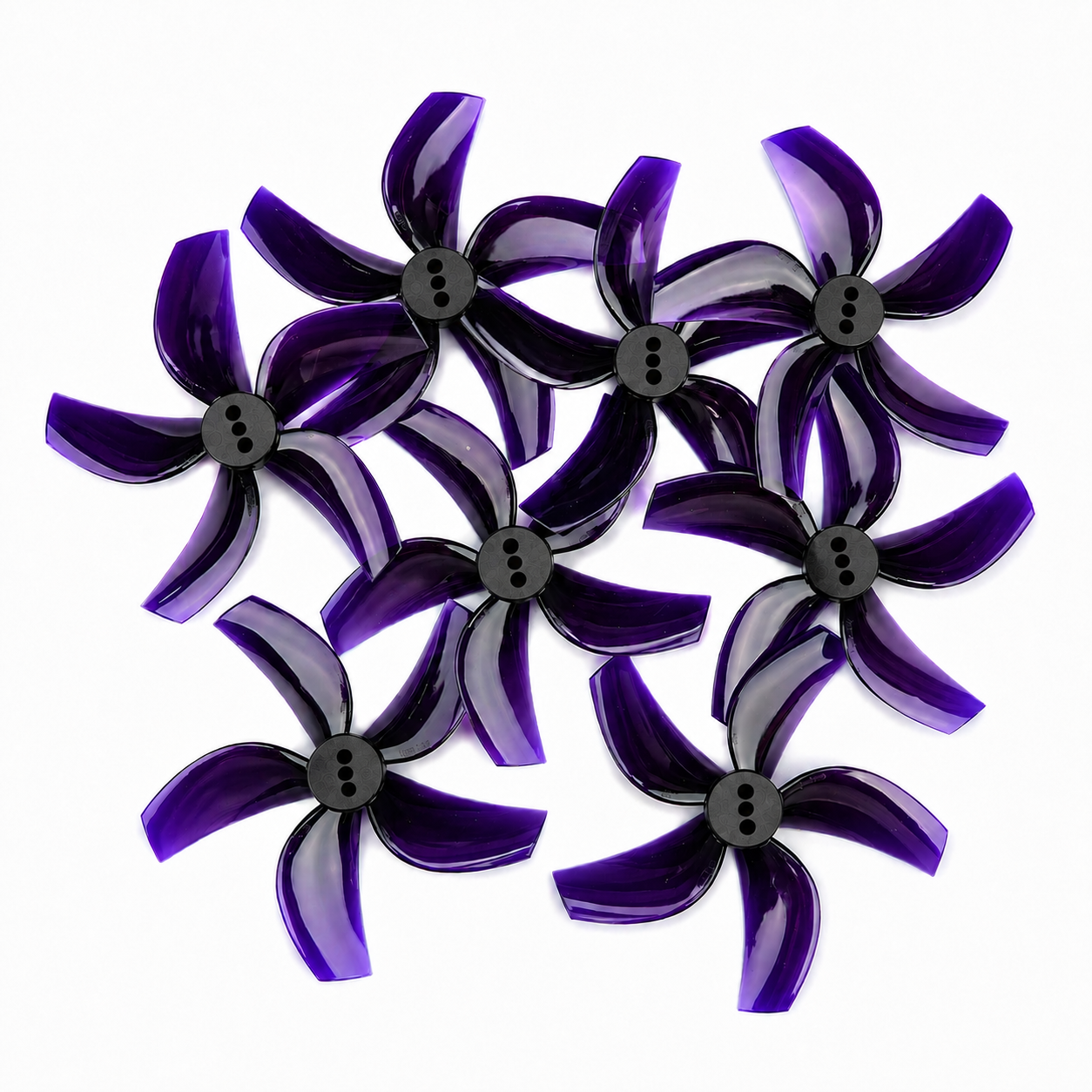 Gemfan D63 Ducted PC 5 Blade 1.5mm Propellers 4CW + 4CCW - Black