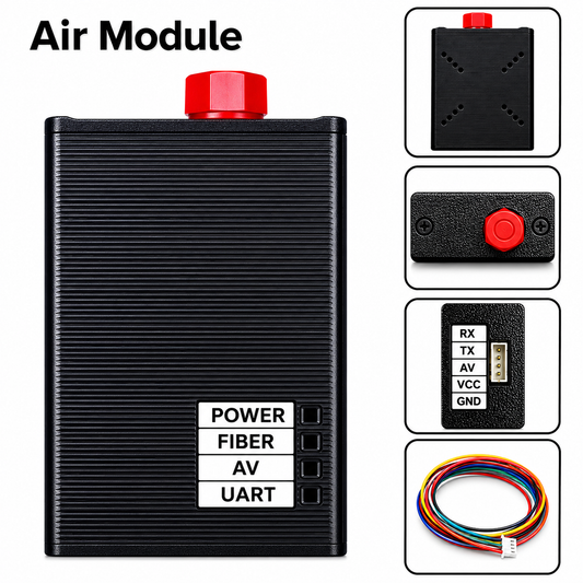 Anti-Jamming Fiber Communication FPV Drone Optical Fiber Air Module - Long Range Data & Video Link