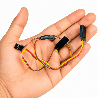 1JR Male To 2 Futaba Female Y Type Servo Extension Wire (300mm)