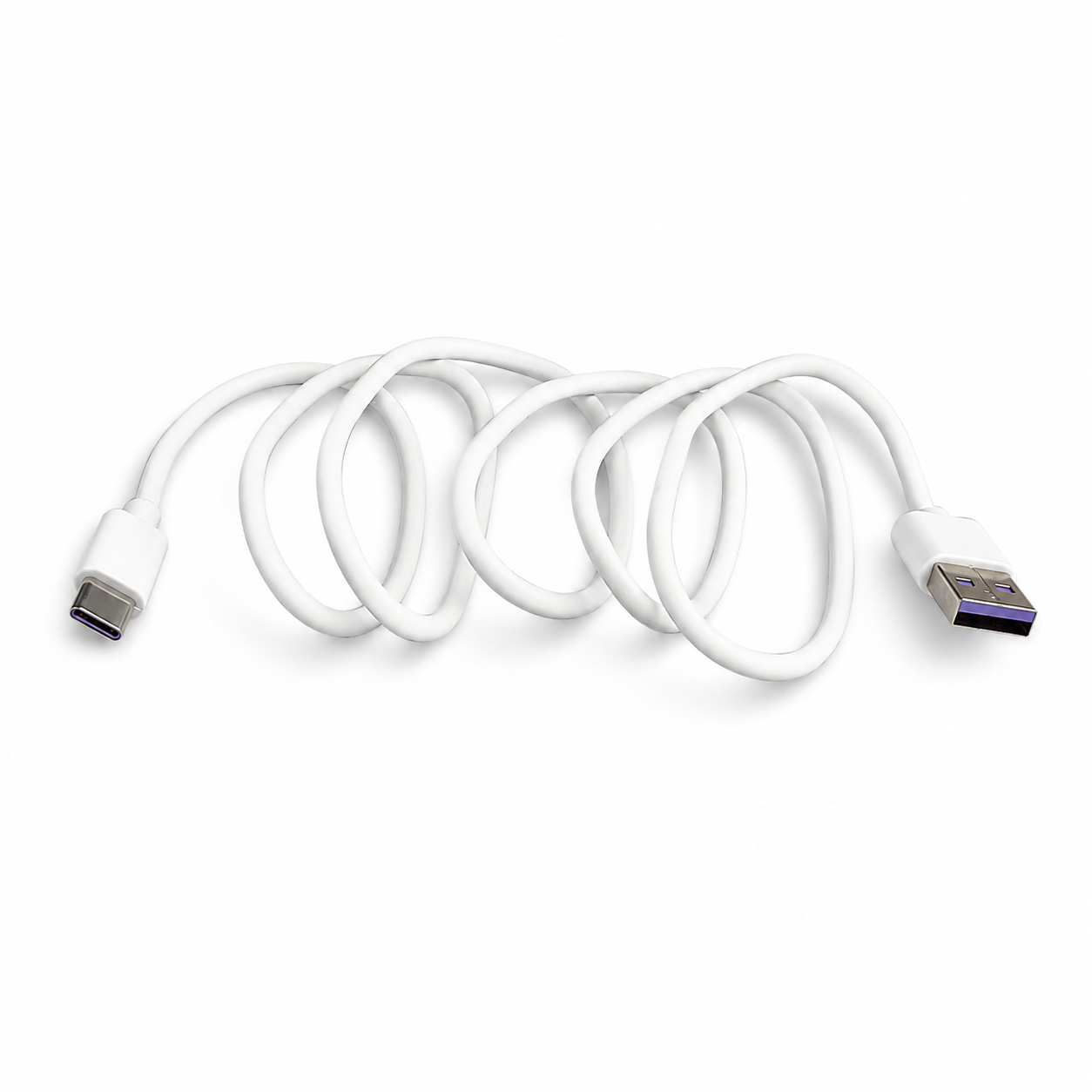 USB to C-type Data line Charger Cable - (White)