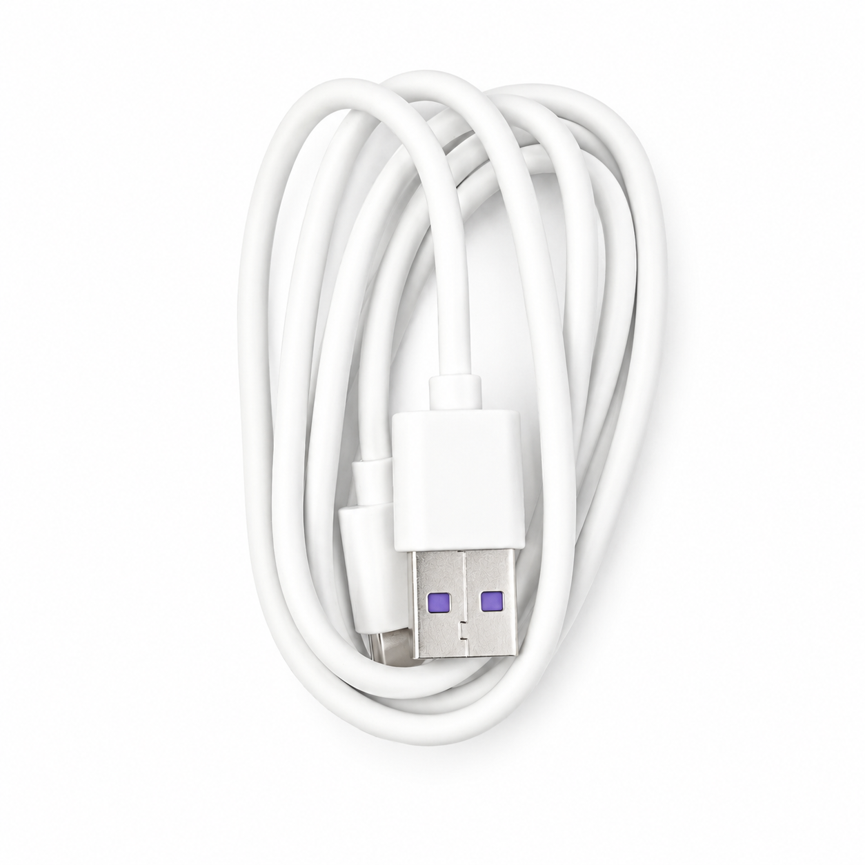 USB to C-type Data line Charger Cable - (White)