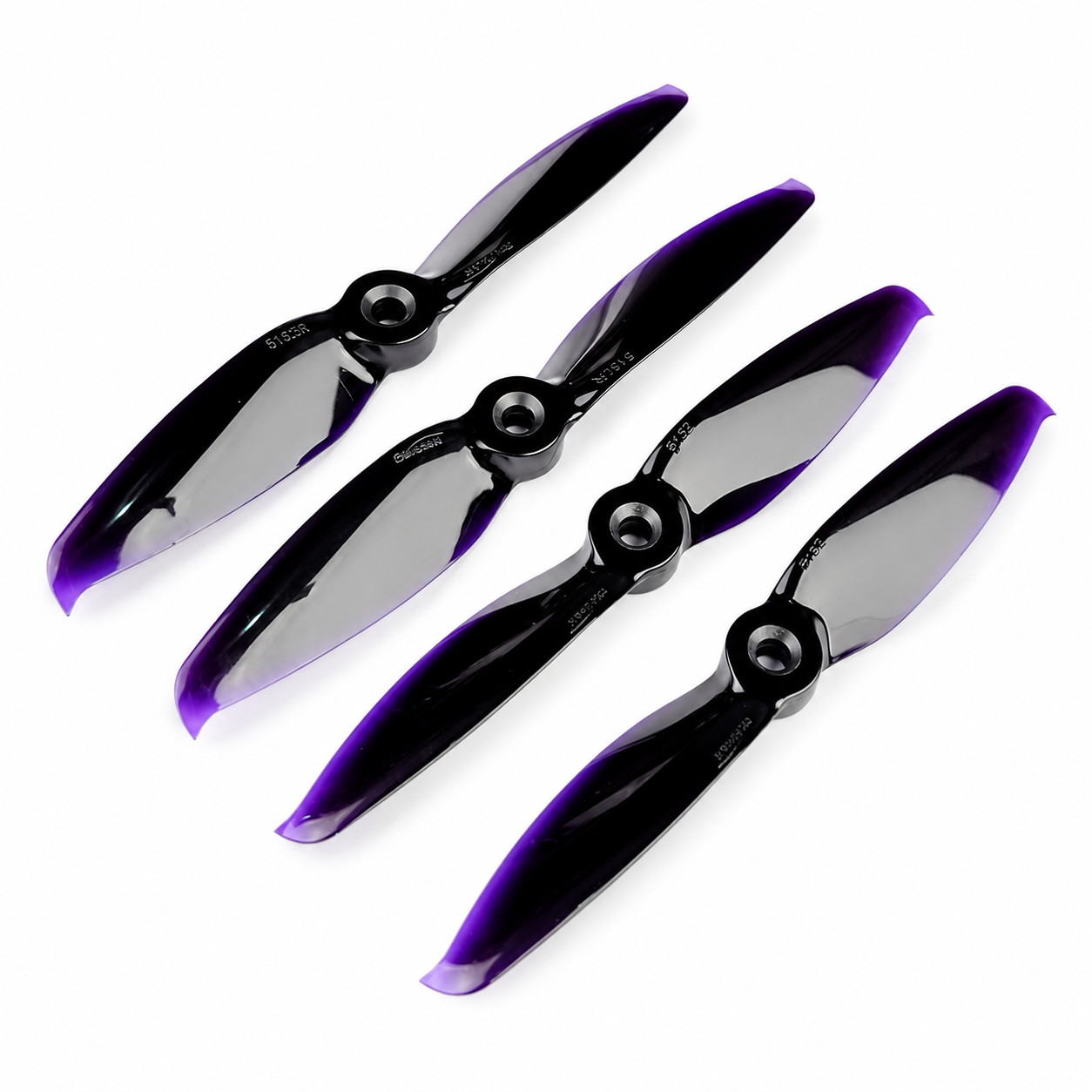 Gemfan Propellers 5152 Flash PC 2 Blade Propellers 2CW + 2CCW- Black