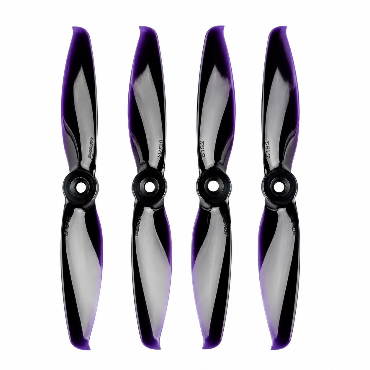 Gemfan Propellers 5152 Flash PC 2 Blade Propellers 2CW + 2CCW- Black