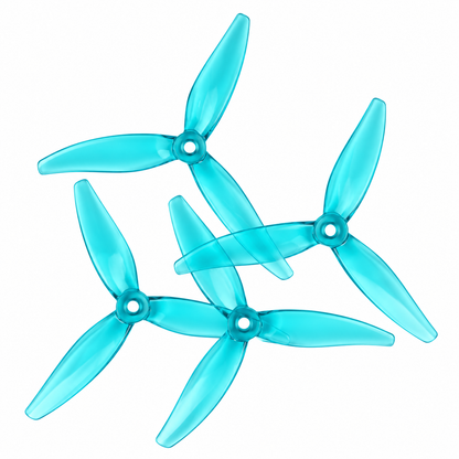 Gemfan 51377 Hurricane PC 3 Blade HD Propellers – Transparent Cyan