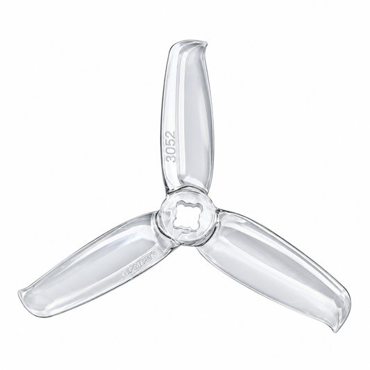 Gemfan 3052 Flash PC 3-Blade Propeller for 3 Inch FPV Drone (2CW + 2CCW) - Clear