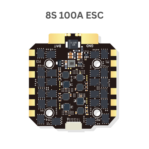 DakeFPV BLHeli S 8S 100A 4-in-1 ESC for FPV (Electronic Speed Controller)