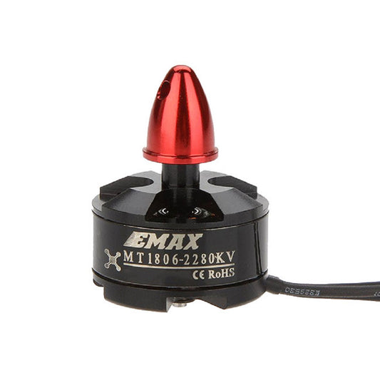 EMAX MT1806 Brushless DC Motor KV2280 (Original) – Red Cap (CCW Motor Rotation)