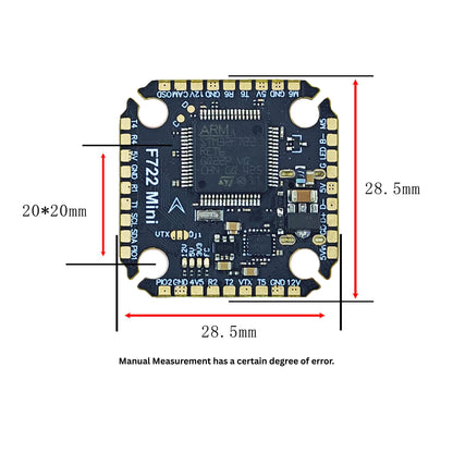 DAKEFPV F722 Mini Flight Controller + 60A 6S 4-in-1 ESC Stack F4 FC - ESC Combo for FPV Drones