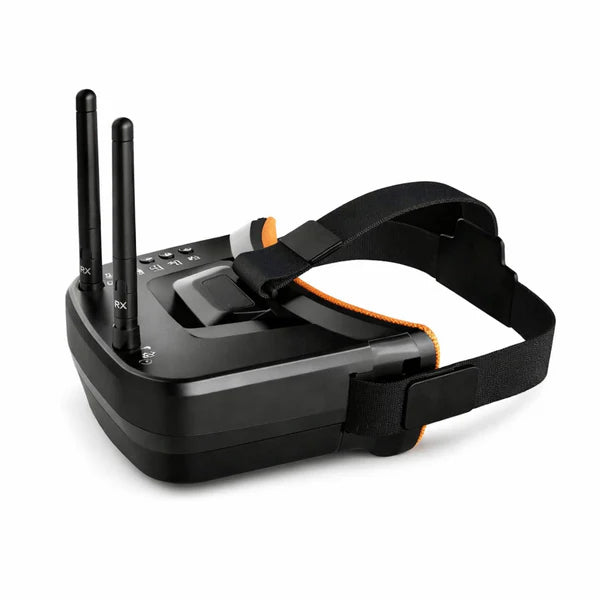 Analog FPV goggles with dual antennas for immersive drone flying experience