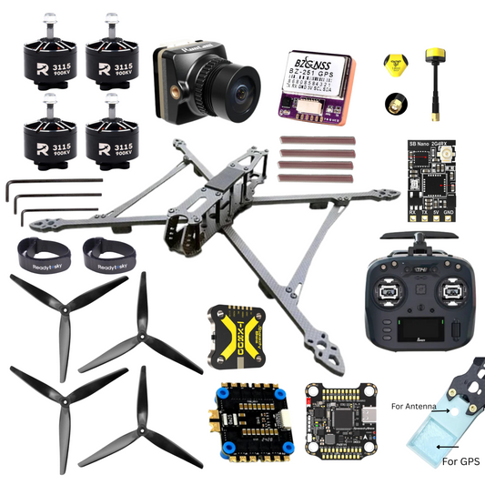 Mark4 V2 10 Inch Carbon Fiber Analog FPV Drone Kit with Radio Transmitter