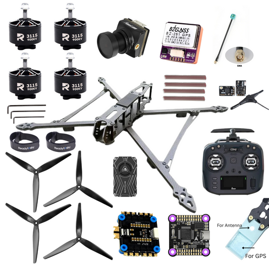 Mark4 V2 10 Inch Carbon Fiber Analog FPV Drone Kit with Radio Transmitter