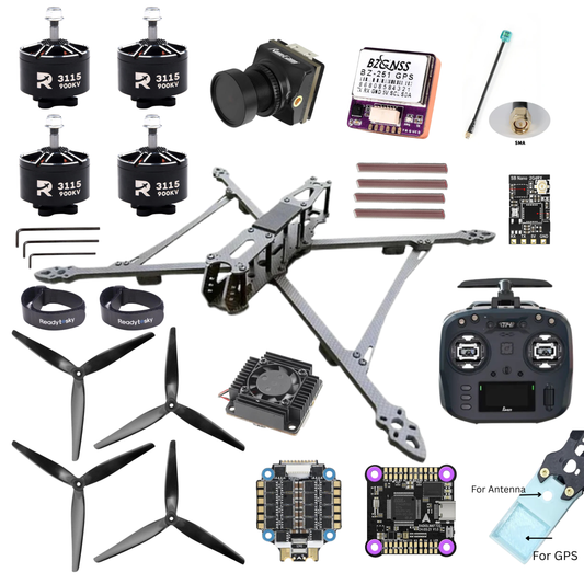 Mark4 V2 10 Inch Carbon Fiber Analog FPV Drone Kit with Radio Transmitter