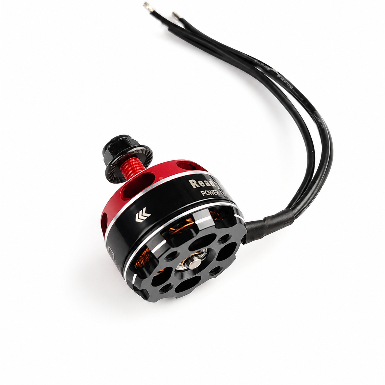 Angled View of GT2205 2300KV Brushless DC Motor with CW Rotation for FPV Racing Drones