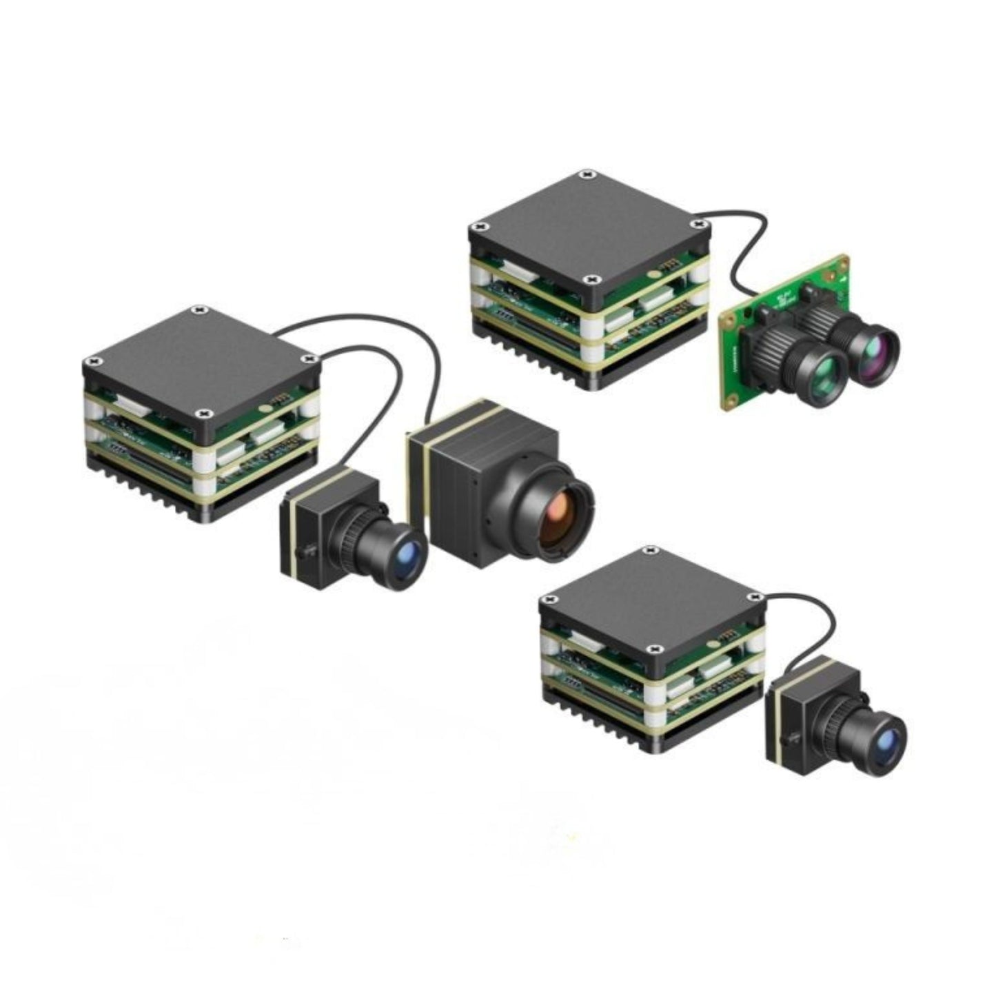 FPV AI VisionCube FPV Drone AI Locking Tracking System Drone Thermal Dual Cameras Target Lock Guidance Module Kit