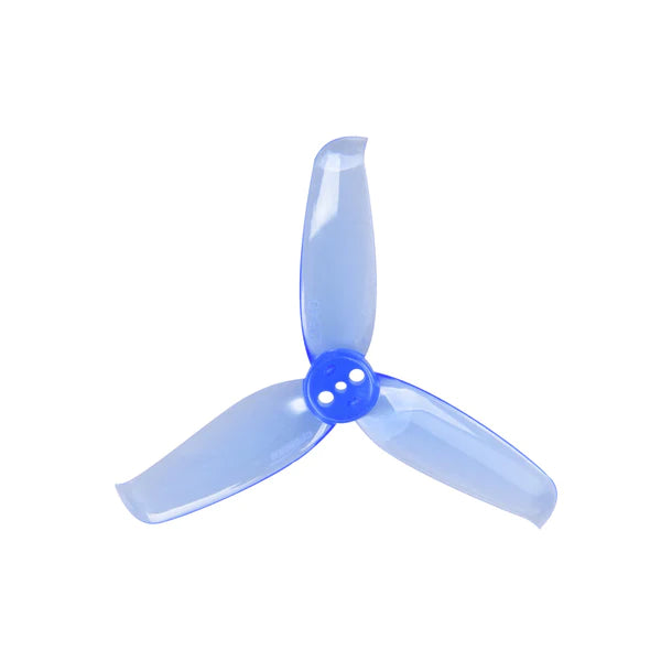 Gemfan Flash 2540 Tri-Blade 2.5" Propeller 4CW+4CCW - (4Pairs) - Clear Blue.