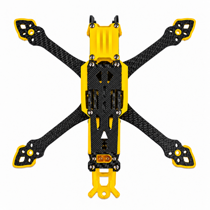 Mark5 V2 5 Inch Carbon Fiber O4 Pro FPV Drone Frame with 3D Printed Parts -  Yellow