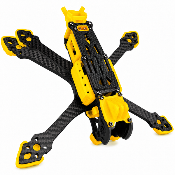 Mark5 V2 5 Inch Carbon Fiber O4 Pro FPV Drone Frame with 3D Printed Parts -  Yellow