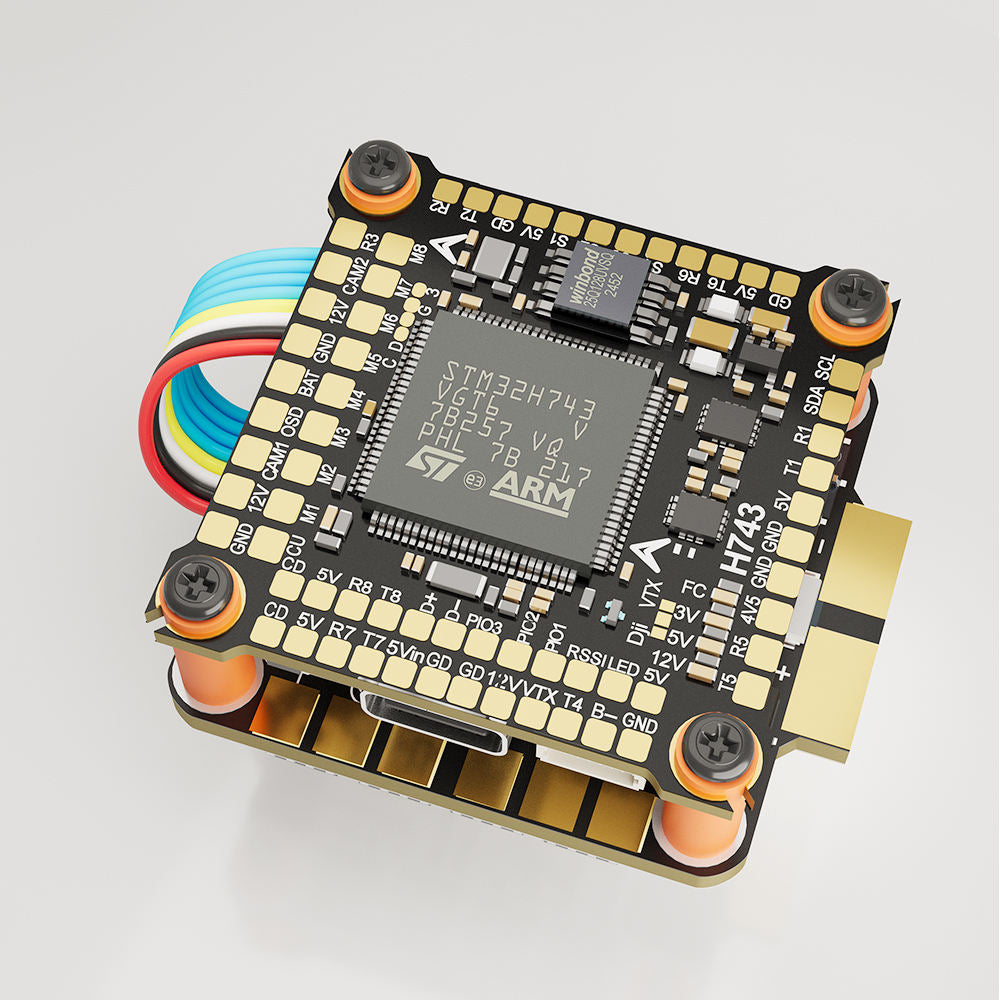 DakeFPV H743 Flight Controller with BX 6S 55A 4 in 1 ESC 30×30 FC & ESC Stack