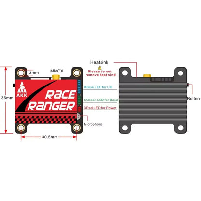 AKK RACE RANGER 5.8G 200-1600MW VIDEO TRANSMITTER
