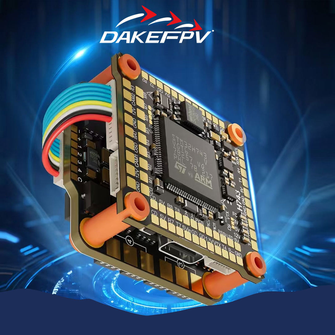 DakeFPV H743 Flight Controller with BX 6S 55A 4 in 1 ESC 30×30 FC & ESC Stack