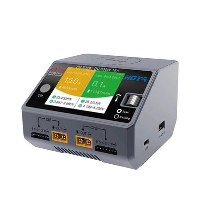 HOTA D6 Pro dual channel smart charger with 325W AC and 650W DC charging power