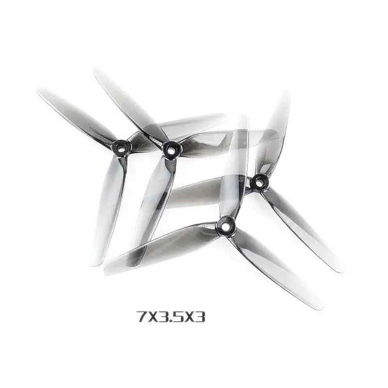 HQProp 7X3.5X3 Light Grey (2CW+2CCW)-Poly Carbonate Triblade Propeller Hi Tech xyz