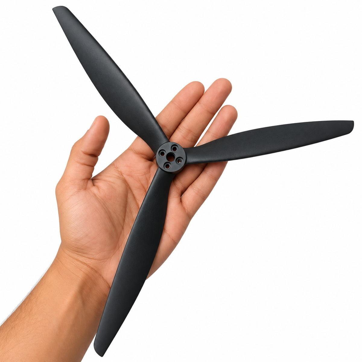 Gemfan 13X10 Glass Fiber Nylon 3-Blade Propeller for 13 Inch FPV Drone (1CW + 1CCW) - Black