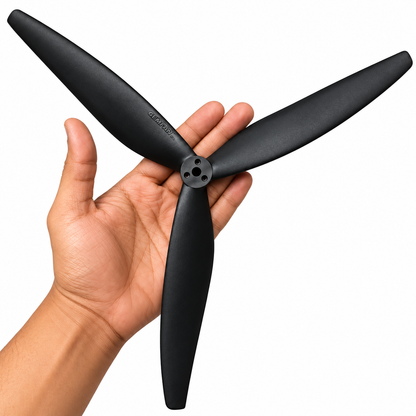Gemfan 1507 Cinelifter Glass Fiber Nylon 3-Blade Propeller for 15 Inch FPV Drone (1CW + 1CCW) - Black
