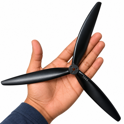 Gemfan 1045 Cinelifter Glass Fiber Nylon 3-Blade Propeller for 10 Inch FPV Drone (1CW + 1CCW) - Black