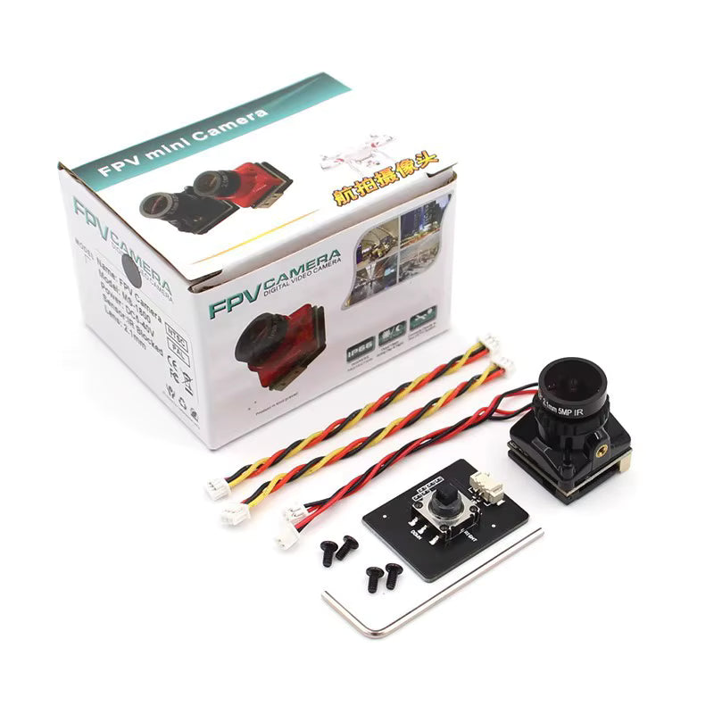 MS MINI 1800TVL High Quality 1/1.8' CMOS 2.1mm Lens Analog FPV Camera - Black