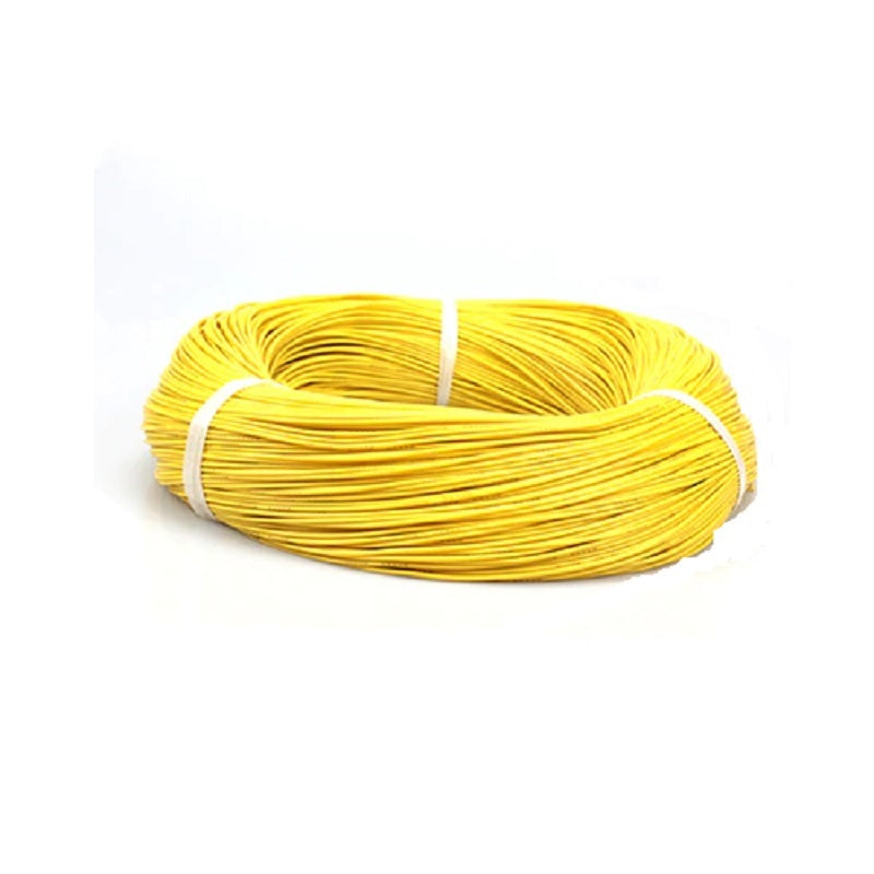 High Quality Ultra Flexible 24AWG Silicone Wire 1m – Yellow.