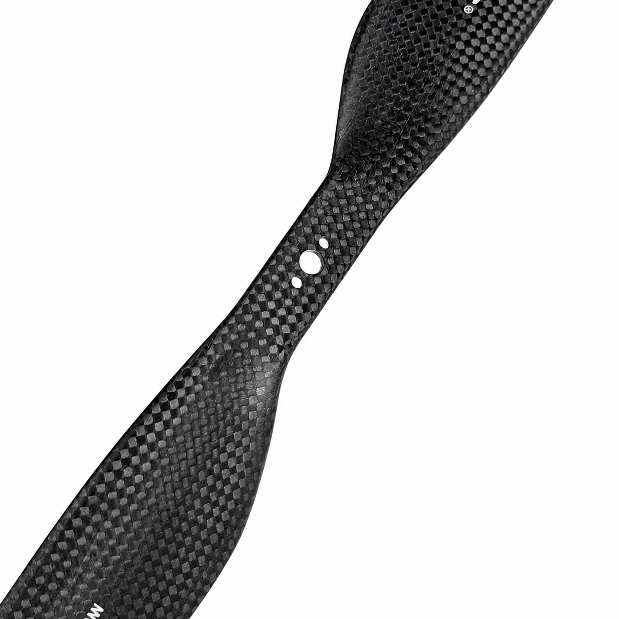 Closeup of Hobbywing 16x5.4 Carbon Fiber Propeller Blade Surface