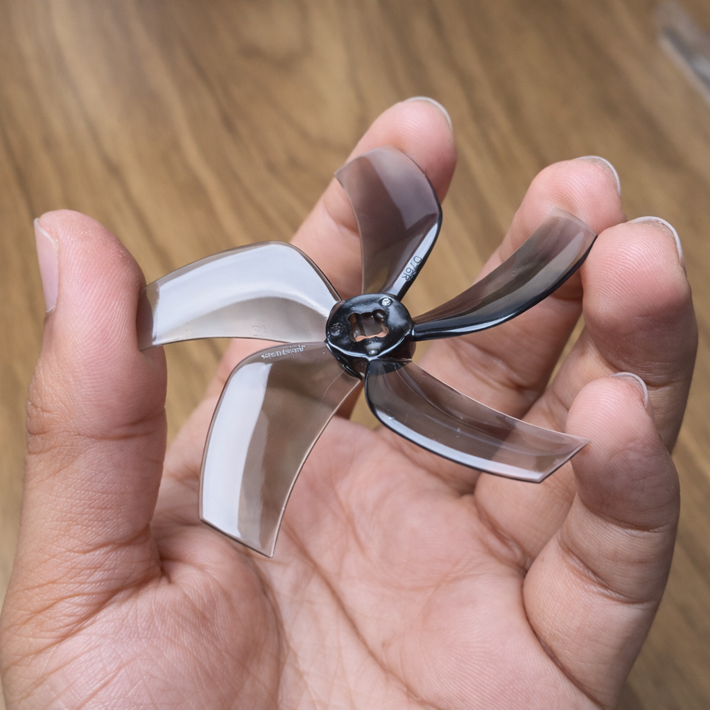 Gemfan D76 Ducted PC 5 Blade 1.5mm & M5 Propeller Clear Gray - (2CW+2CCW)