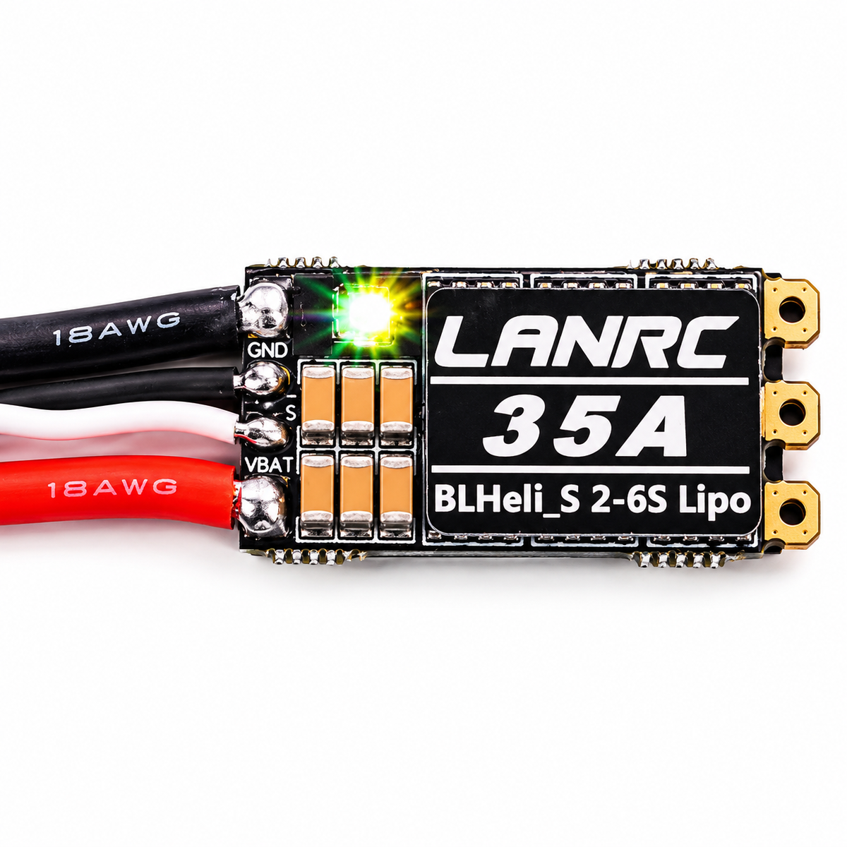 LANRC 35A Single Brushless ESC with LED Light & BLHeli Firmware for FPV Drone