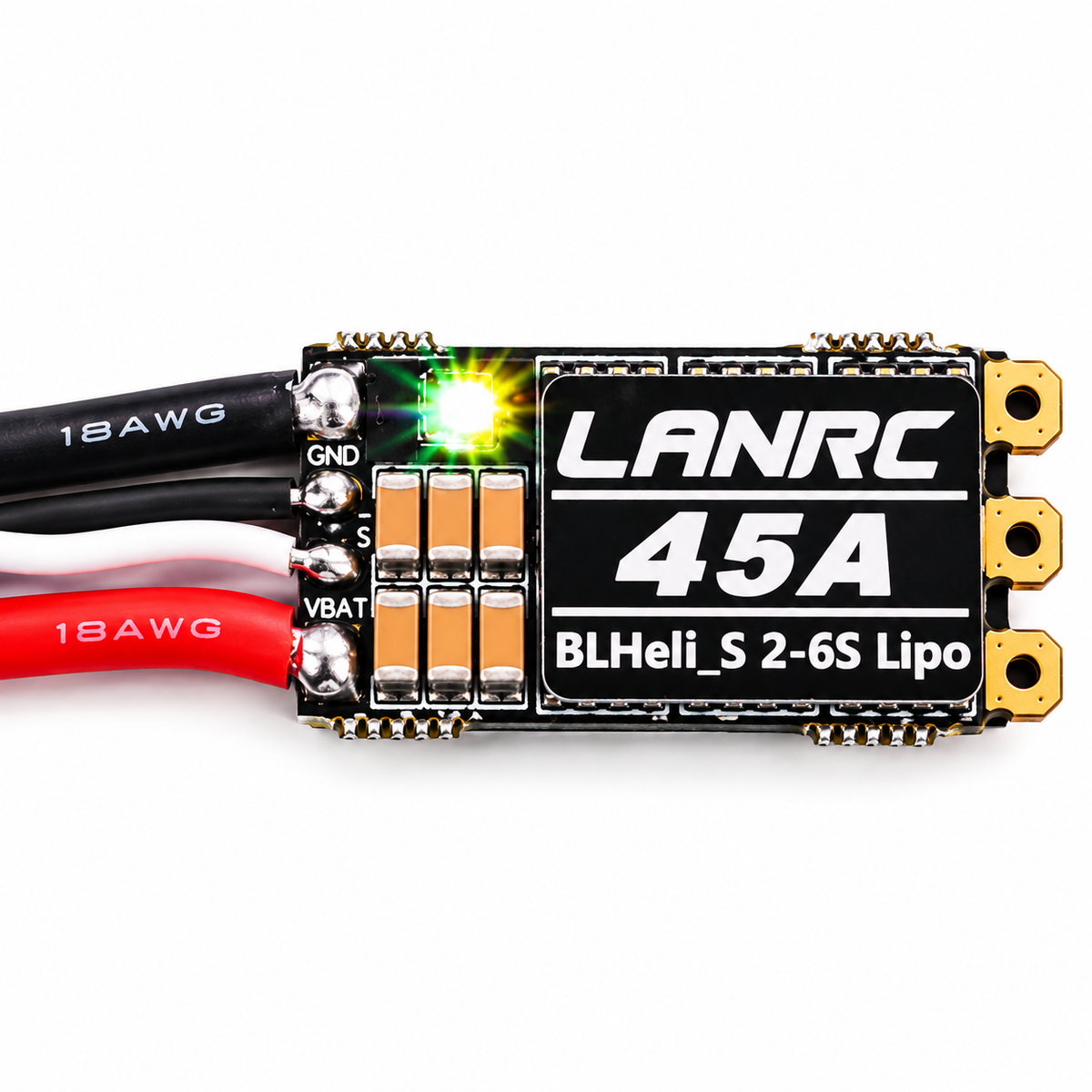 LANRC 45A Single Brushless ESC with LED Light & BLHeli Firmware for FPV Drone