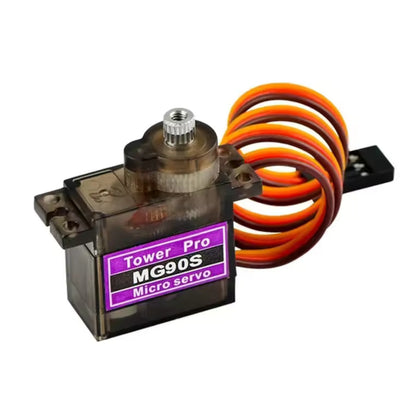 TowerPro MG90S Servo Motor with Mounting Hardware and Servo Horns