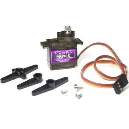 TowerPro MG90S Digital Servo Motor with Servo Arms, Screws and Extension Cable