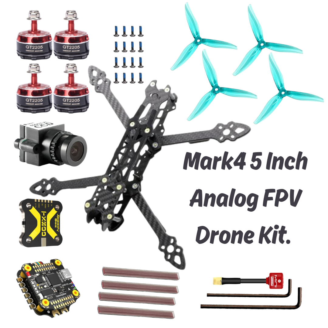 Mark4 225mm 5Inch Carbon Fiber Analog FPV Drone Kit