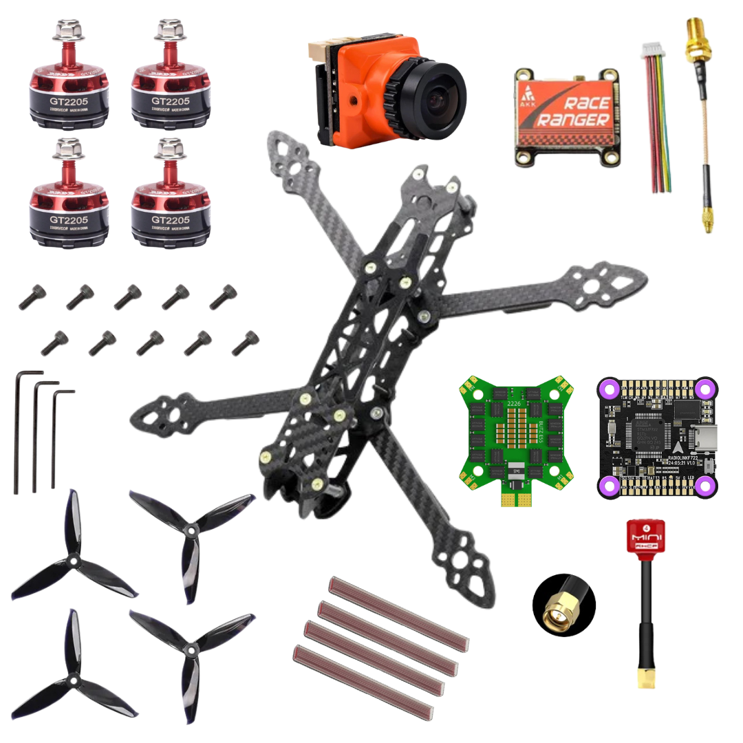 Mark4 5 inch 225mm carbon fiber Analog FPV Drone Kit