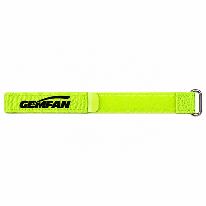 Gemfan 25x1.6cm Magic Anti-Skid LiPo Battery Tie Down Strap – Fluorescent Yellow for FPV Drone