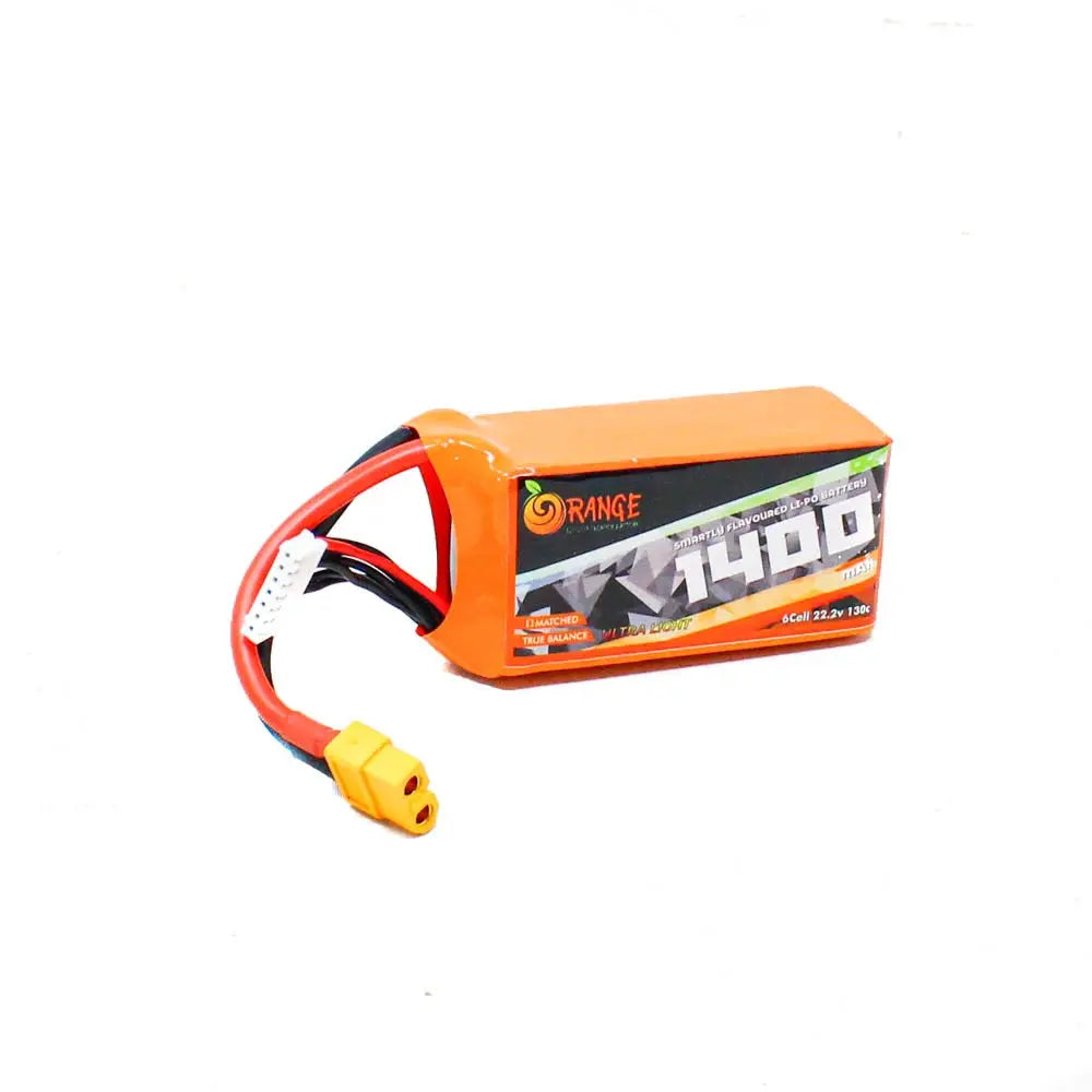 22.2V 1400mAh 6S 130C Lipo Battery With XT60 Plug (Brand Orange). Hi Tech xyz