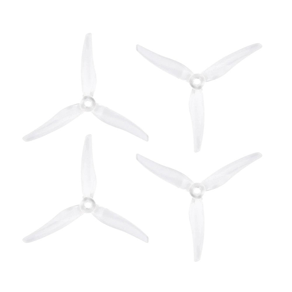 51466 HD  Tri Blade Flash Propellers 2CW+2CCW - (2 Pairs) - Milk White. Hi Tech xyz